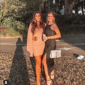 Lavish Alice Blush Cape Dress